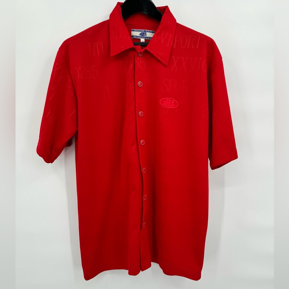 BTL Sport Techwear 2000 Beyond The Limit Vintage Logo Button Down size L EVC
